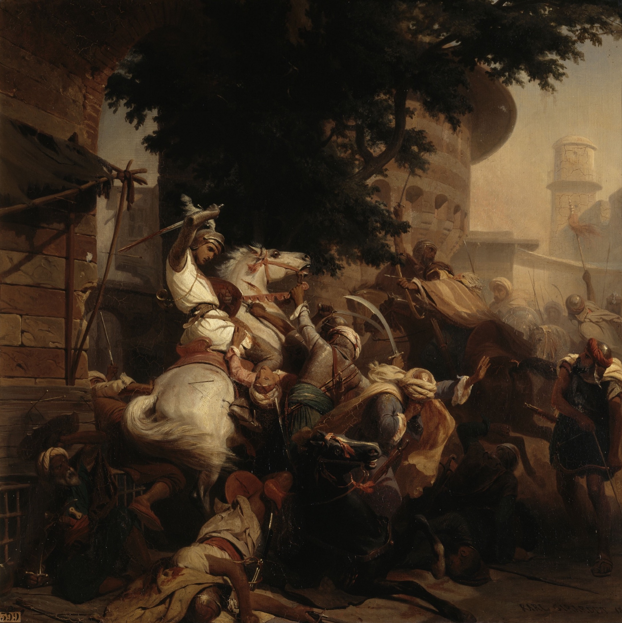 Gaucher de Châtillon dans le faubourg de Minieh